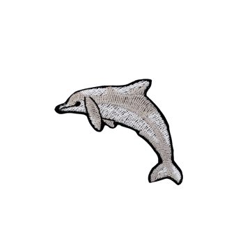 Aplikacje naprasowanki naszywki haft 7 x 5,5 cm delfin