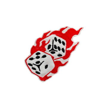 Aplikacje naprasowanki naszywki haft 7 x 6,5 cm kostka